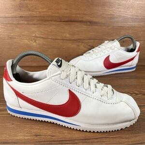 Nike Classic Cortez White Leather Sneakers Women’s Size 8.5 Shoes